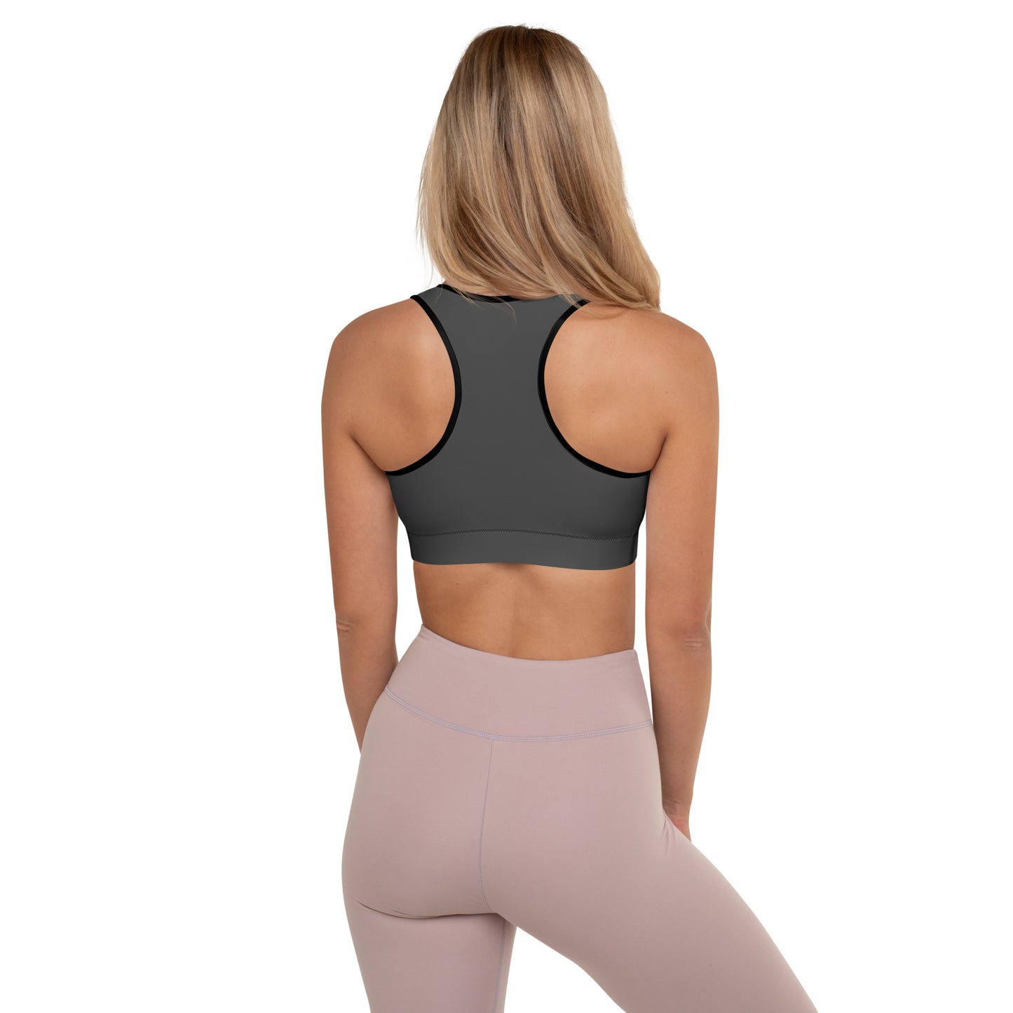 Black April Padded Sports Bra - Double AA Logo