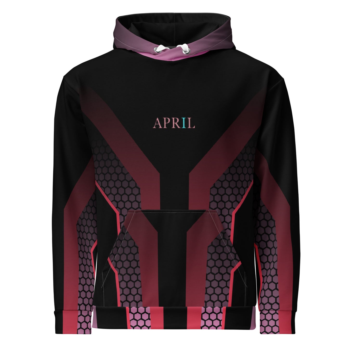 Pink and Black Z Tech Unisex Hoodie