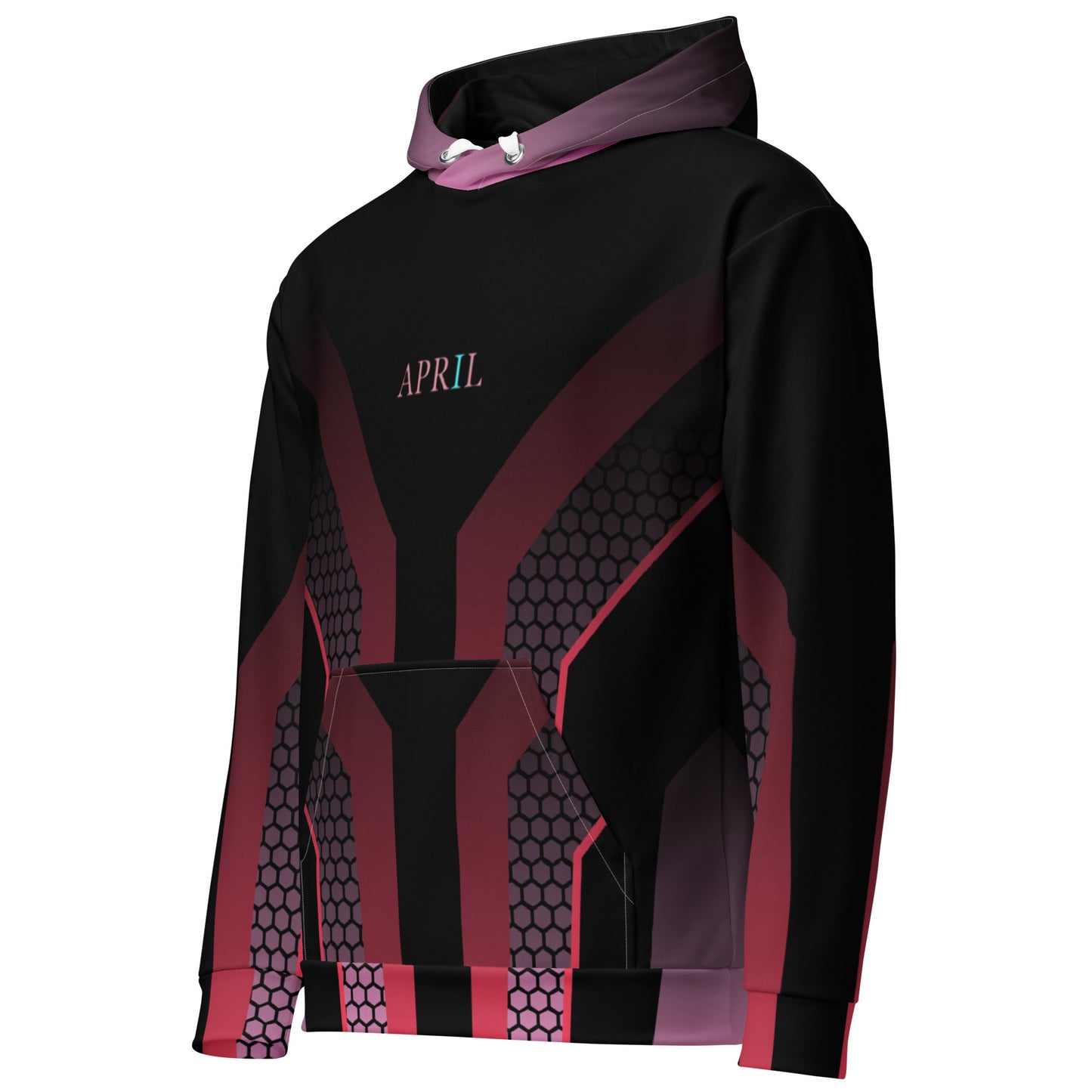 Pink and Black Z Tech Unisex Hoodie