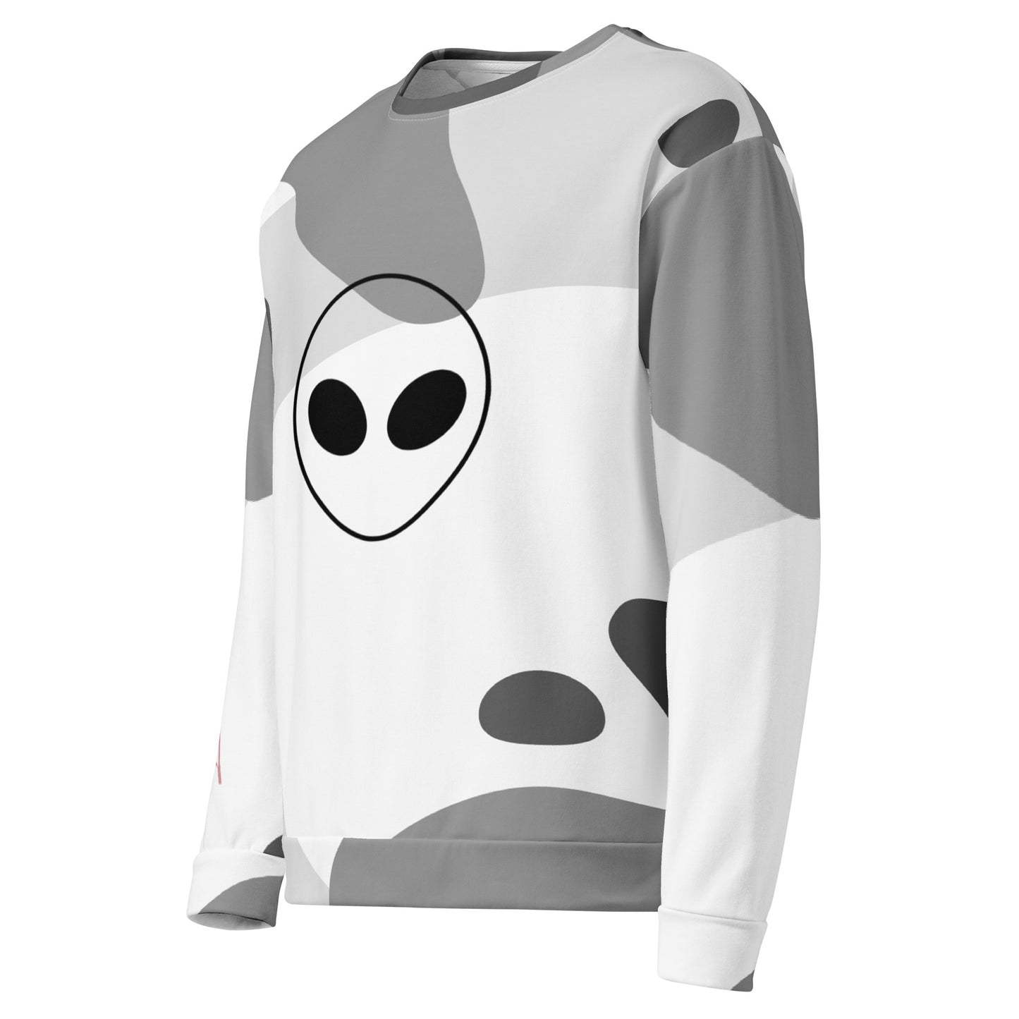 Multi-Gray Alien Head Unisex Sweatshirt (Big Print)